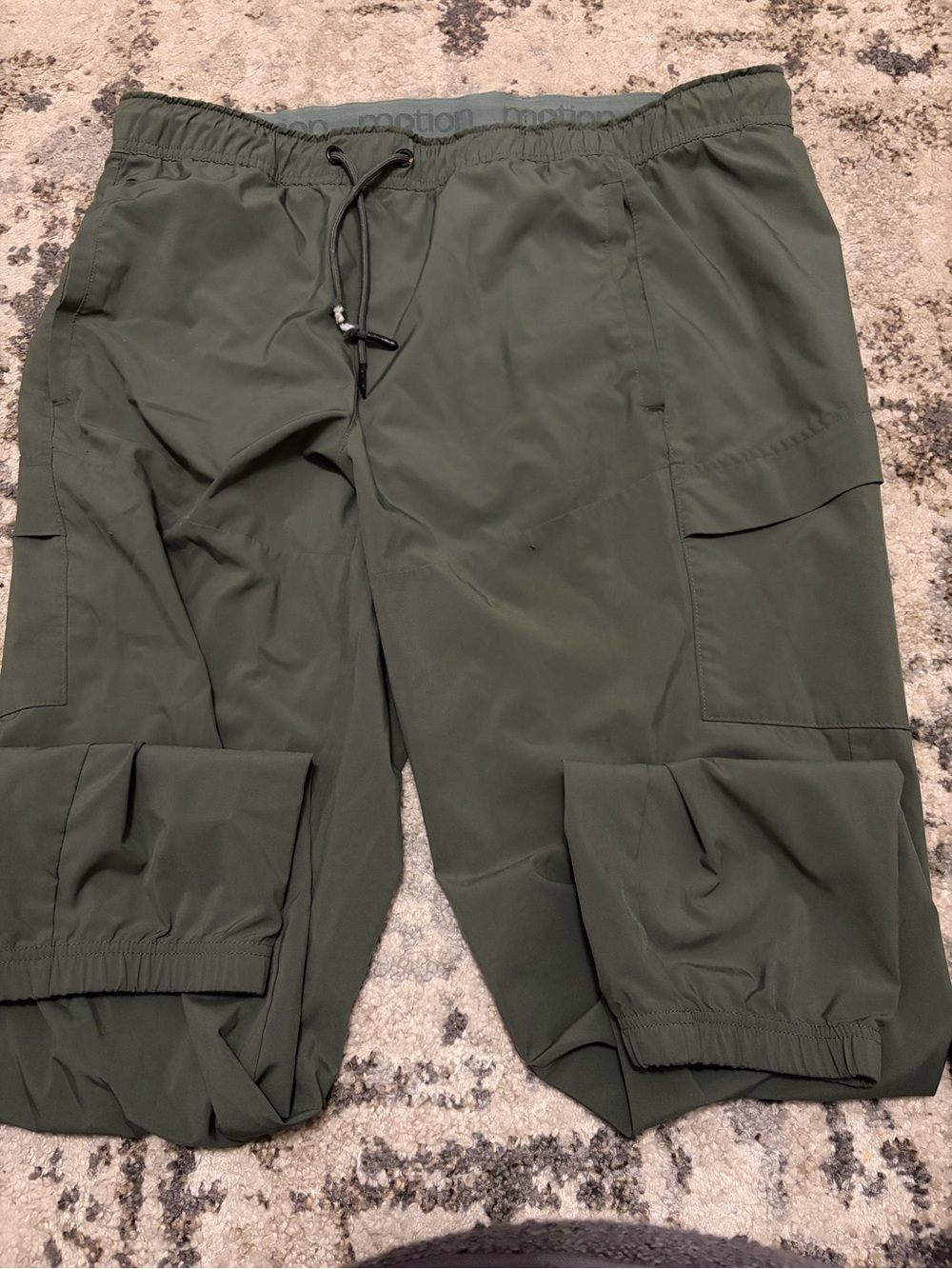 Olive Green Cargo Joggers